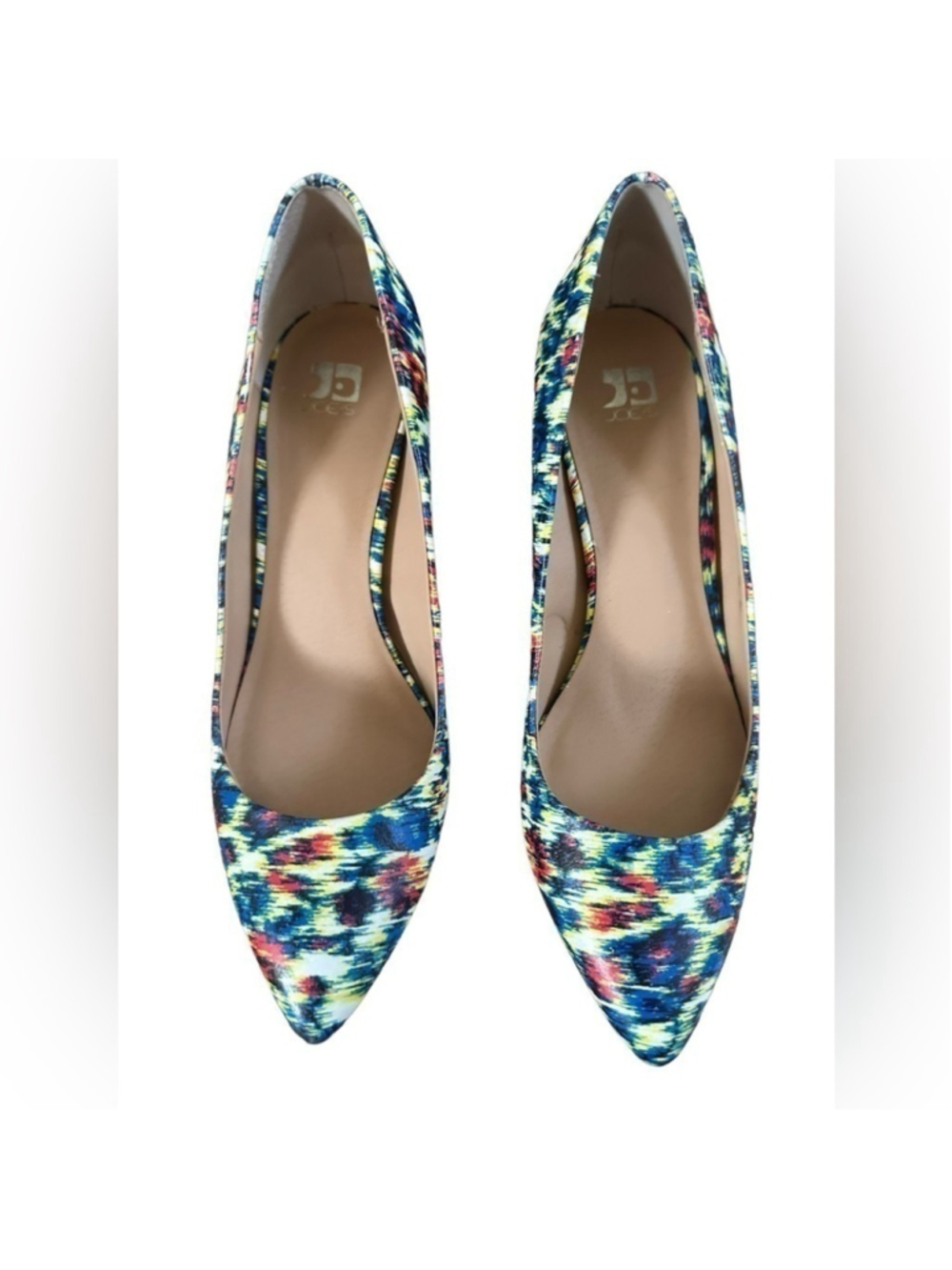 Women’s JOE’S multi-colored 3-inch heels, size 7